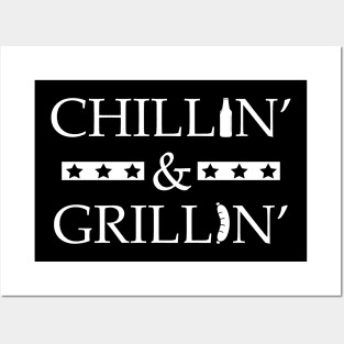 Chilling and Grillin Posters and Art